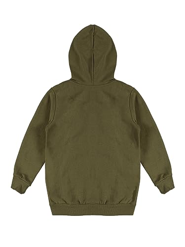 Image of KiddoPanti Unisex Solid Pullover Hooded Fleece Sweatshrit | Cotton Poly Fleece Fabric | Waist Length, Full Sleeve Hoodie | 2 Kangaroo Pockets | Winter Wear for Boys & Girls