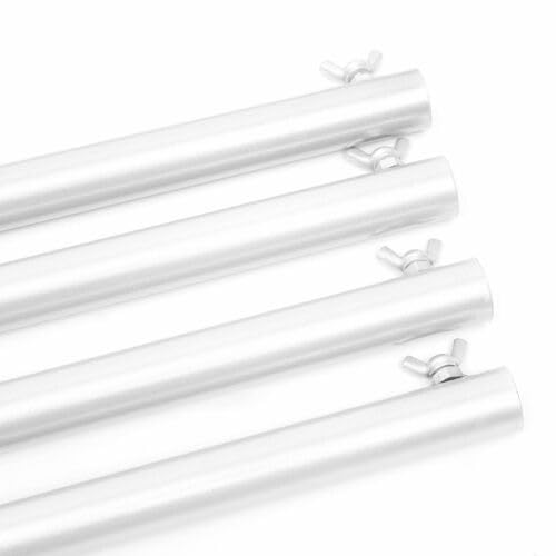 Cornice in metallo per matrimoni, arco nuziale, arco quadrato da 2 m, cornice floreale, arco da giardino, decorazione per feste, eventi, cerimonie, cabina fotografica (bianco)
