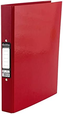 ED Pukka A4 Glossy 2-Ring Binder Files School Work Office 40mm Spine File Organiser (Black)