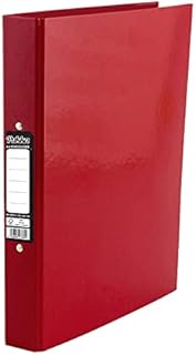 ED Pukka A4 Glossy 2-Ring Binder Files School Work Office 40mm Spine File Organiser (Black)