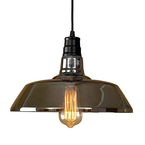 Suspension luminaire E27 lustre verre industriel salon chambre