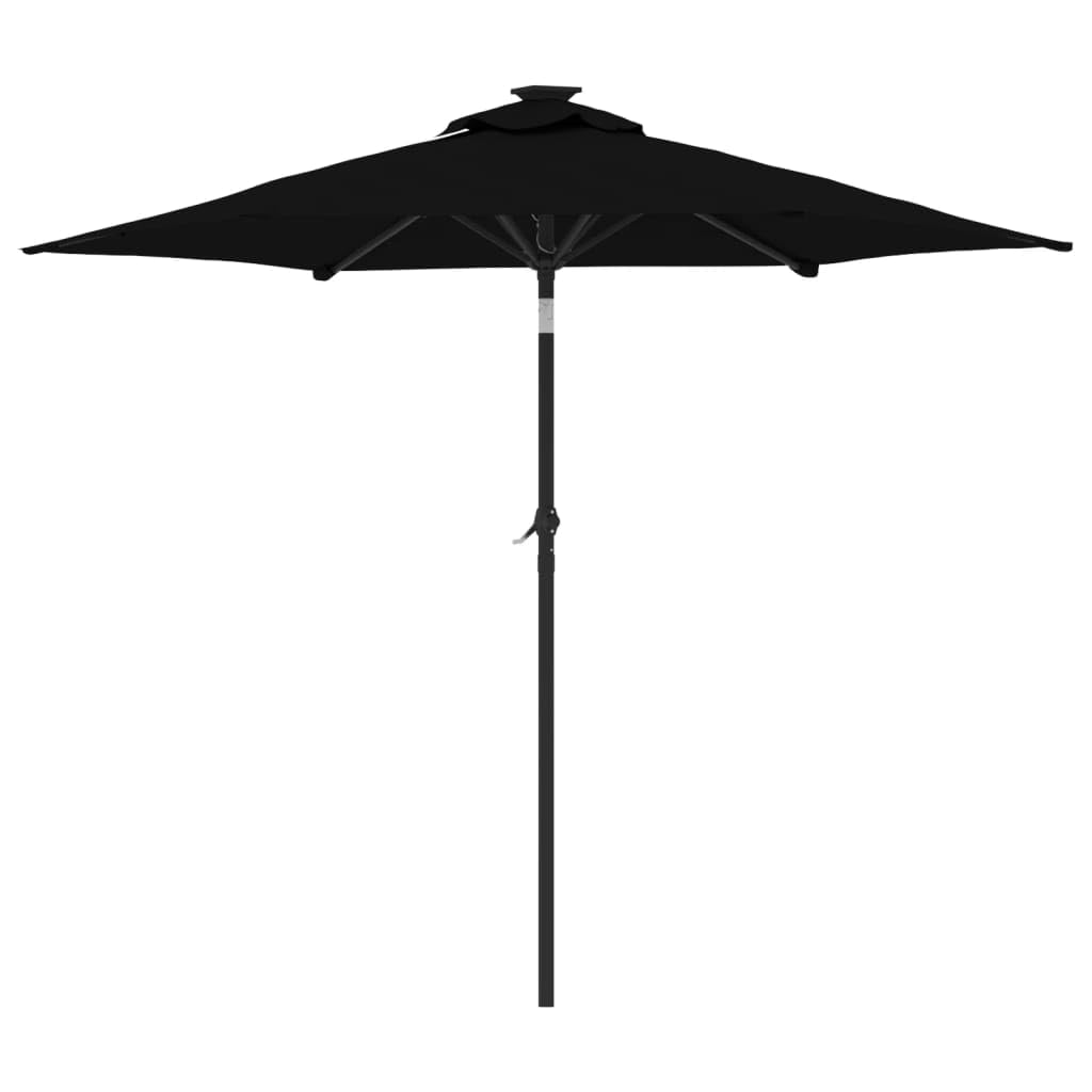 SYDE Parasol ogrodowy 225x225x212 cm Czarny stalowy słupek