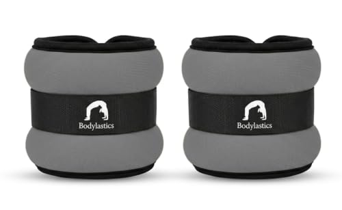 Image of Bodylastics Ankle & Wrist Weights Pair for Legs & Arms, Neoprene Adjustable Strap for Men & Women, Soft & Durable for Fitness, Walking, Jogging, Aerobics, Gym & Strength Training