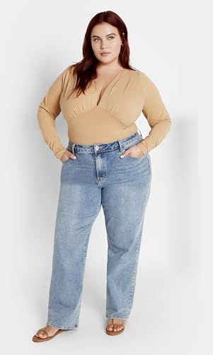 Image of City Chic Women's Plus Size Amelila Pleat Bodysuit