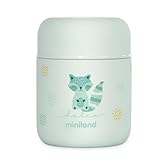Miniland Food Thermy Mini Mint. Thermos papillero da 280ml, con doppio strato di acciaio che mantiene la temperatura del cibo per ore.