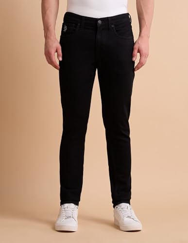 Image of U.S. Polo ASSN. Denim Jeans for Men - Slim Tapered Fit, Mens Jeans for Office & Regular Wear
