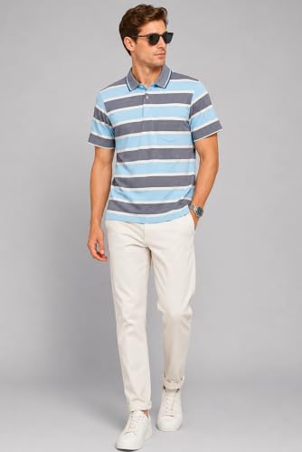 Image of SANE ORIGINALS Polo T-Shirt for Men with Pocket || Striped Polo for Men