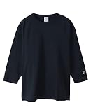 [チャンピオン] 七分袖Tシャツ ラグランスリーブ ヘビーウェイト クルーネック T1011 ドライタッチ 丸胴仕様 ティーテンイレブン ラグラン3/4スリーブTシャツ MADE IN USA C5-P404 メンズ ネイビー XL