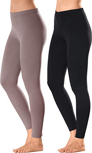 Erwin Müller Damen Leggings Im 2er-Pack – Single-Jersey Mit Elastischem Gummibund (verschiedene Farben)