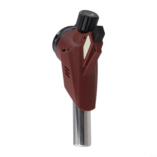 Zeroupshop Linterna de butano ajustable, con rotación de 360°, pistola pulverizadora de aleación de zinc, para cocinar al aire libre, camping, hornear y soldar, color rojo