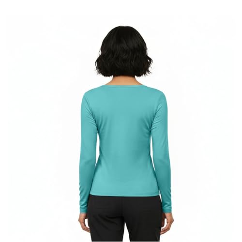 Image of Natural Uniforms Women's Long Sleeve Underscrub T-Shirt - Cotton Blend Scrub Base Layer for Nurses & Medical Professionals