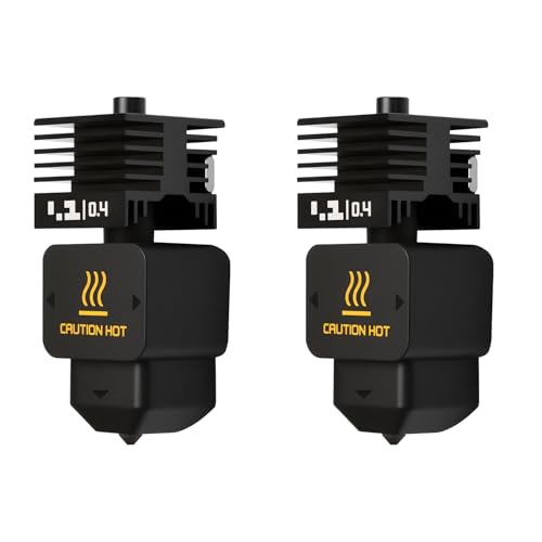 KOYOFEI - Lot de 2 kits hotend H2D, tête d'impression 3D, bloc chauffant d'extrémité chaude, avec buse en acier trempé de 0,4 mm et chaussettes en silicone pour Bambu Lab H2D, A1/A1 Mini