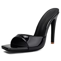 Bviennic Donna Tacco a Spillo Tacco Alto Mules Semplici 0639 Nero Numero 38 EU/39Cn