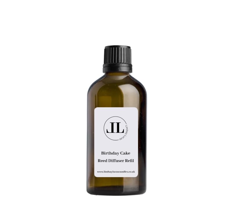 Birthday Cake Strong Scented Reed Diffuser Refill Oil 100ml Glass Bottle