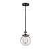 Innovations 201C-BK-G202-6-LED LED Mini Pendant, Matte Black