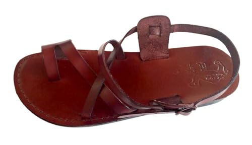 LION OF JUDAH MARKET Biblical Style 6 Unisex Adults Genuine Leather Jesus Sandals US Mens size 4.5 EU 363