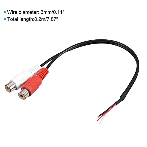 Adaptador RCA macho a cable abierto audio video pack 2 miniatura 2