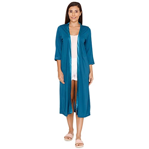 Zivame Women's Viscose Sleepwear Nightgown (ZI608S-Teal_Blue_Extra Large)
