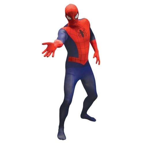 Morphsuits Oficial Marvel - Disfraz Spiderman Adulto Hombre, Traje Spiderman Adulto, Disfraz Adulto Spiderman, Disfraz Spiderman Hombre, Traje Spiderman Hombre, Spiderman Traje - XXL