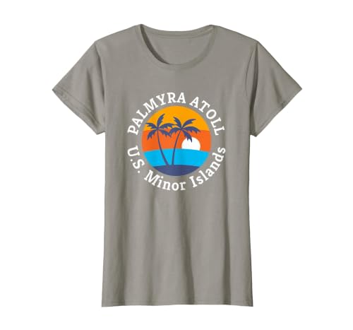 Palmyra Atoll Beach U.S. Minor Islands Summer Vacation T-Shirt, Women, Slate Grey, X-Large