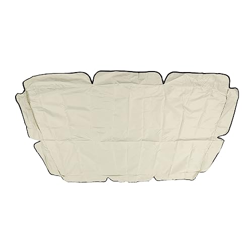 Toldo para columpio de patio beige con protección UV y diseño elegante 5