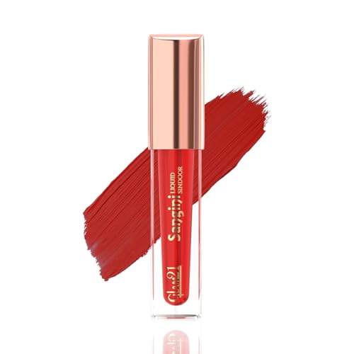 Image of Glam21 Sangini Liquid Sindoor | Rich Color & Smooth Application | Long-Lasting Matte Finish | Quick-Dry, Smudge-Proof & Comfortable Wear | For Everyday & Festive Use |4ml, Royal Red