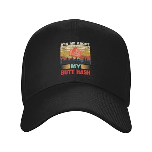 Divertido Artículo Vintage: Pregúntame sobre Mi Sarpullido En El Trasero. Mujer Hombre Sombrero Cómoda Gorra De Béisbol Casual Gorra Trucker para Running Senderismo Deporte