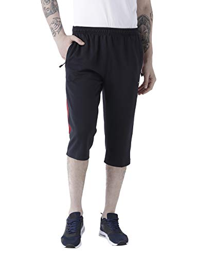 Image of berge' Men's Knit Hoisery Three Fourth Shorts Pants with Secure Zipper Pockets