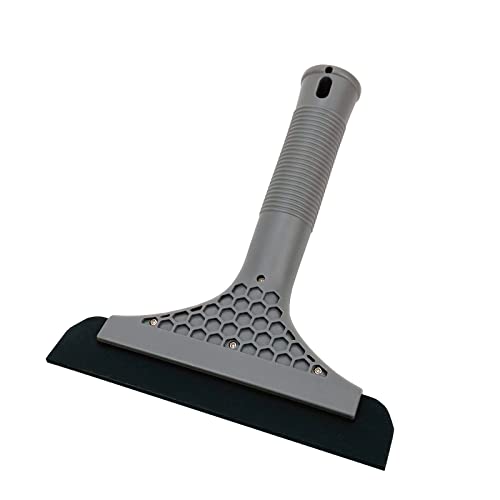 Image of Super Flexible Silicone Squeegee, Auto Water Blade, Water Wiper, Shower Squeegee, 5.9'' Blade and 7.5'' Long Handle, for Car Windshield, Window, Mirror, Glass Door, Grey Black