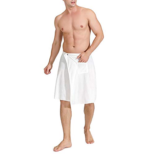 keepmore Toalla para Hombres Sauna Kilt para SPA, Fitness, Viajes, baño, Sauna, Ducha, Playa, natación, Surf
