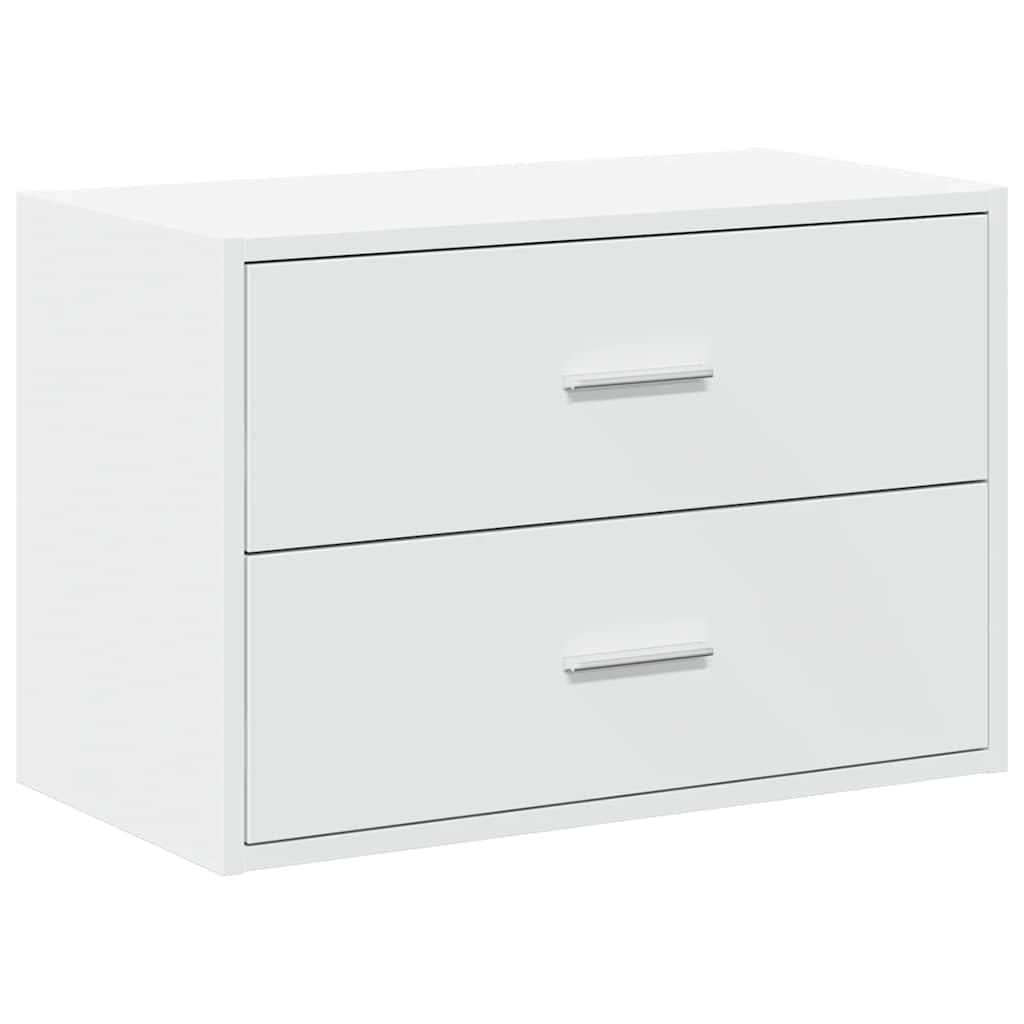 vidaXL Armadio con 2 Cassetti Bianco 60x31x40 cm in Legno Multistrato, armadietto, credenza, Armadio Buffet credenza, vetrina, Mobile Soggiorno