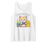 Photo Gallery sono un gatto indoor lettura divertente 80s gaming introverso canotta Photo Gallery sono un gatto indoor lettura divertente 80s gaming introverso canotta
