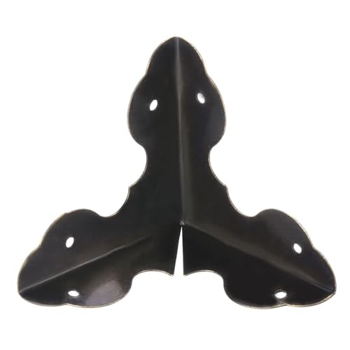 Image of uxcell 33x33x33mm Metal Box Corner Protectors Edge Guard Iron Bronze Tone 24pcs