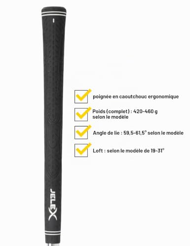 JELEX Fers Golf Acier Droitier 3-7 PW SW
