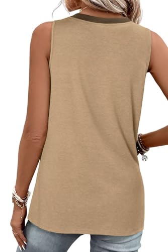 KISSMODA Womens Boho Tops for Summer Sleeveless Tanks Loose Fit Casual Blouse Daily Shirts for Leggings (S-3XL)