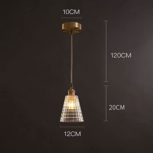Pendant light en verre ciselé et mini finition laiton post-moderne - 4