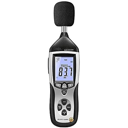 Blacklight Decibel Meter, Digital Sound Level Meter, Range 30-130 dBA withLCD Screen Display Accuracy 1.4dB Noise Meter Fast and Slow Selection,Sound Level Meter db Decibel Meter Test