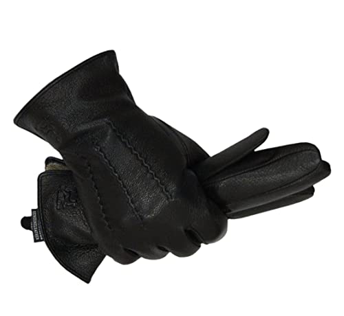 Guantes de cuero para hombre para el frío diario con forro de lana suave estilo estándar 11,5