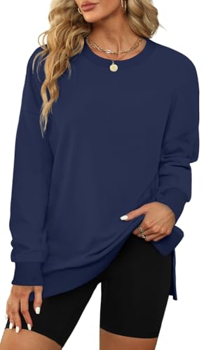 Image of XIEERDUO Womens Oversized Sweatshirts Pullover Casual Crewneck Long Sleeve Tops Comfy