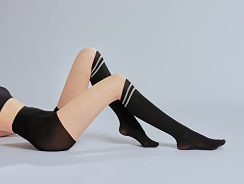 Image of Sahabowi Women Sheer Tights, High Waist Pantyhose, Vintage Control Top Stockings(Patterns Colourful), Pantyhose5