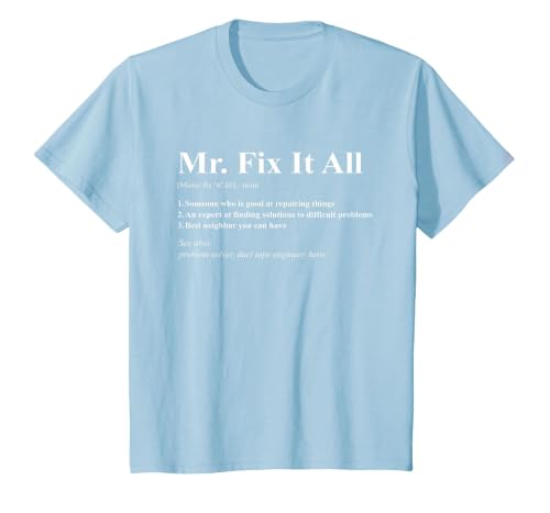 Mr Fix It All T-Shirt, Youth, Baby Blue, 4T