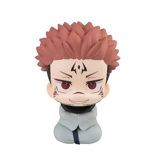 Image of QAHEART JJK Figure Ryomen Sukuna Look Up Figure, 10cm Anime Action Figure Model Statue Cake Topper Decoration Handmade Collectible Gifts for Fans
