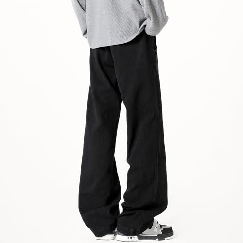 Tripleberly Men's Jeans Wide Leg Baggy Jeans Y2K Loose Fit Denim Pants Hip Hop Straight Leg Skater Trousers Streetwear4