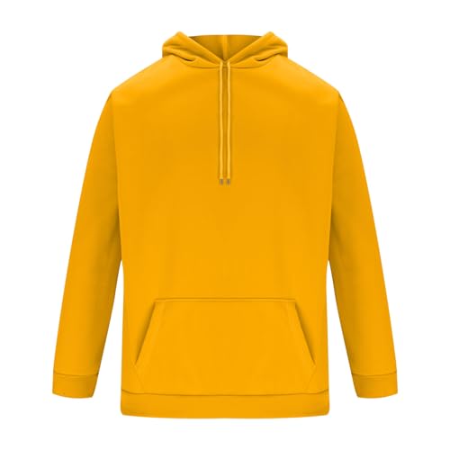 Mens Casual Hooded Sweatshirts Casual Long Sleeve Pullover Hoodies Fall Winter Fleece Basic Solid Sweatshirt4