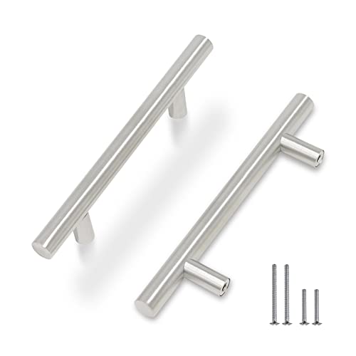 Gobrico 10 maniglie da cucina, 96 mm, per armadi, cassetti, credenze, porte, in acciaio inox, 10 pezzi