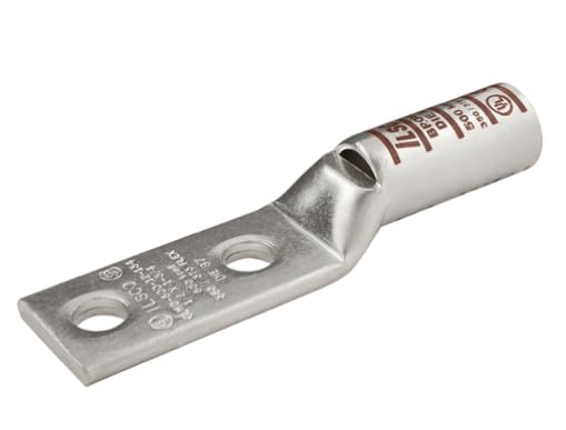 CLWD-600-12-134 Surecrimp Copper Compression Lug, Conductor Size 600, 2 Holes, 1/2in Bolt Size, 1-3/4in Hole Spacing, Long Barrel, Sight Window, Tin Plated, UL, CSA (1 Unit)