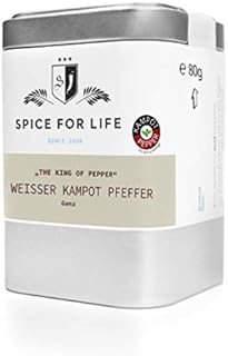 Spice for Life biały kampot pieprz - The King of Pepper, 80 g