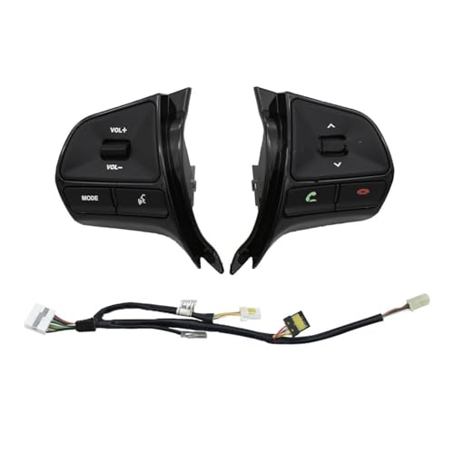 Touches de remplacement volant Kia Rio volume et téléphone noir laqué avec heatwire