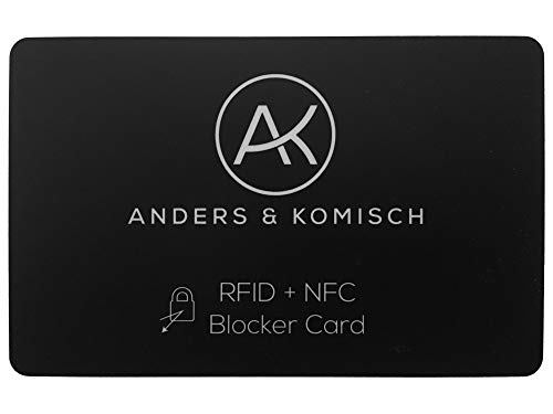 Preisvergleich Produktbild RFID Blocker Kartenschutz NFC Schutzhülle Schutz Diebstahlschutz schützt Bank- und Kreditkarten im Geldbeutel ANDERS & KOMISCH