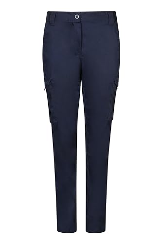 VELILLA Pantalon Stretch Multipoches pour Femme Utilitaires de Travail, Bleu Marine, 40